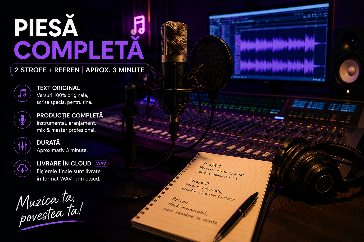 Piesă completă (aproximativ 3 minute)